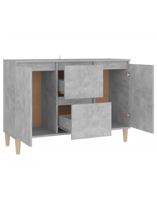 Kumode, betona pelēka, 101x35x70 cm, inženierijas koks