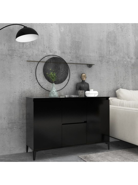 Kumode, melna, 104x35x70 cm, inženierijas koks