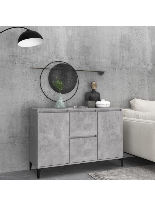 Kumode, betona pelēka, 104x35x70 cm, inženierijas koks