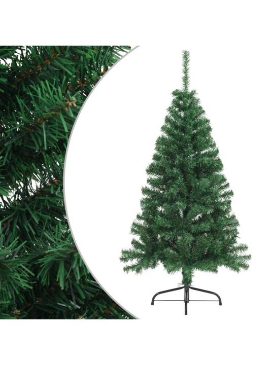 Mākslīgā ziemassvētku egle ar statīvu, pusapaļa, 120 cm, pvc