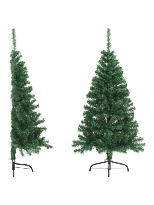 Mākslīgā ziemassvētku egle ar statīvu, pusapaļa, 120 cm, pvc