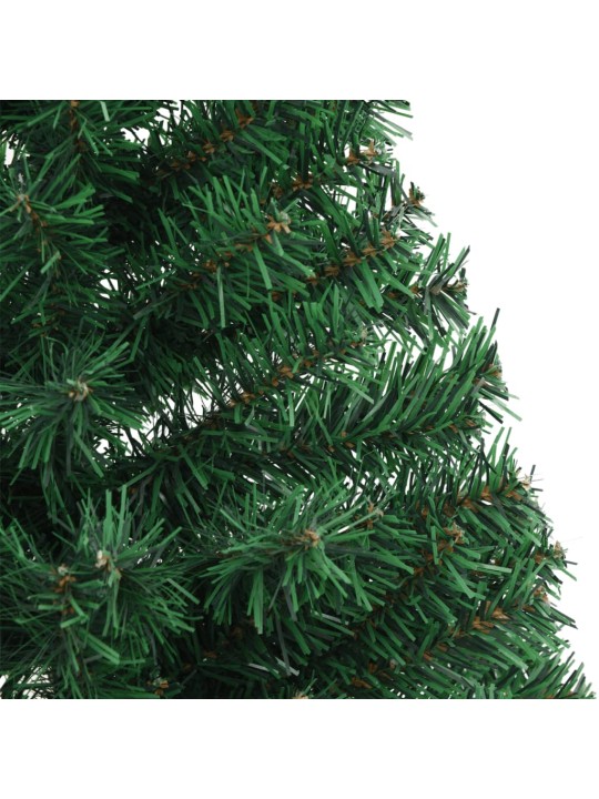Mākslīgā ziemassvētku egle ar statīvu, pusapaļa, 120 cm, pvc