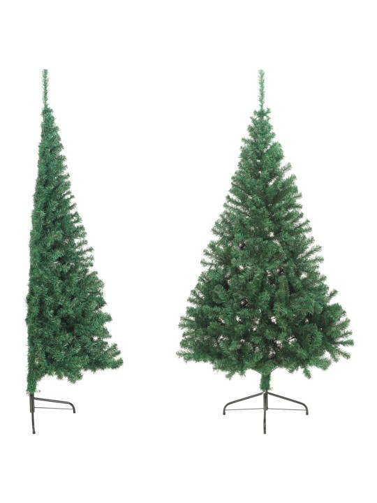 Mākslīgā Ziemassvētku egle ar statīvu, pusapaļa, 240 cm, PVC