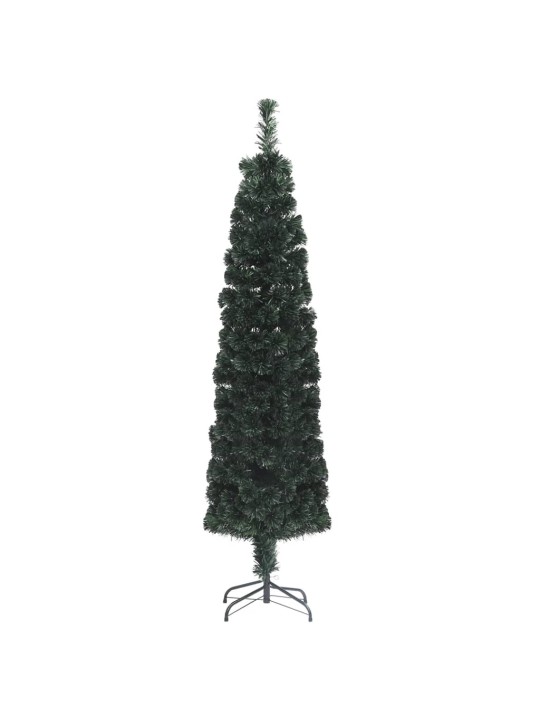 Ziemassvētku egle ar statīvu, šaura, 240 cm, optiskā šķiedra