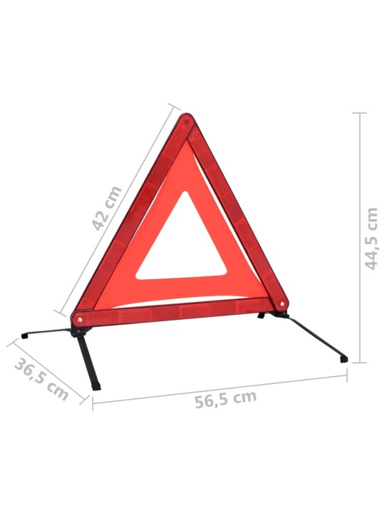 Satiksmes trīsstūri, 4 gab., sarkani, 56,5x36,5x44,5 cm