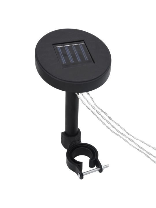 Dārza nojume ar dubulto jumtu un led lampiņām, 3x3 m, balta