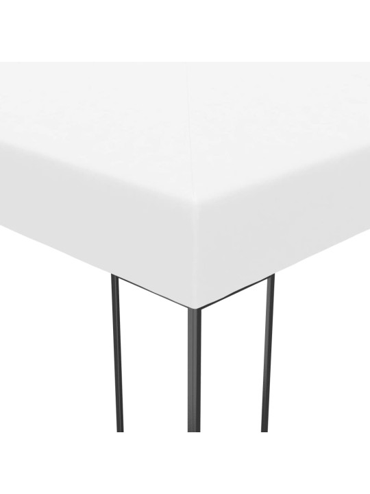 Dārza nojume ar led lampiņu virtenēm, 4x3x2,7 m, balta