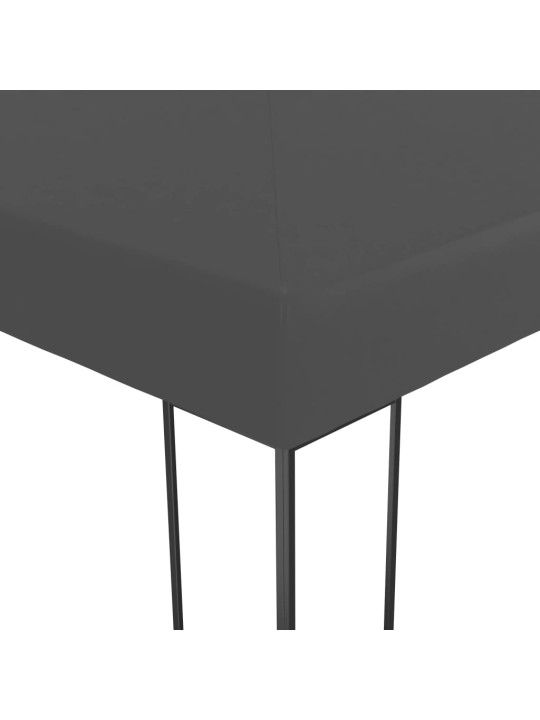 Dārza nojume ar led lampiņu virtenēm, 3x4 m, antracītpelēka