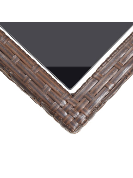 3-daļīgs dārza mēbeļu komplekts, brūns