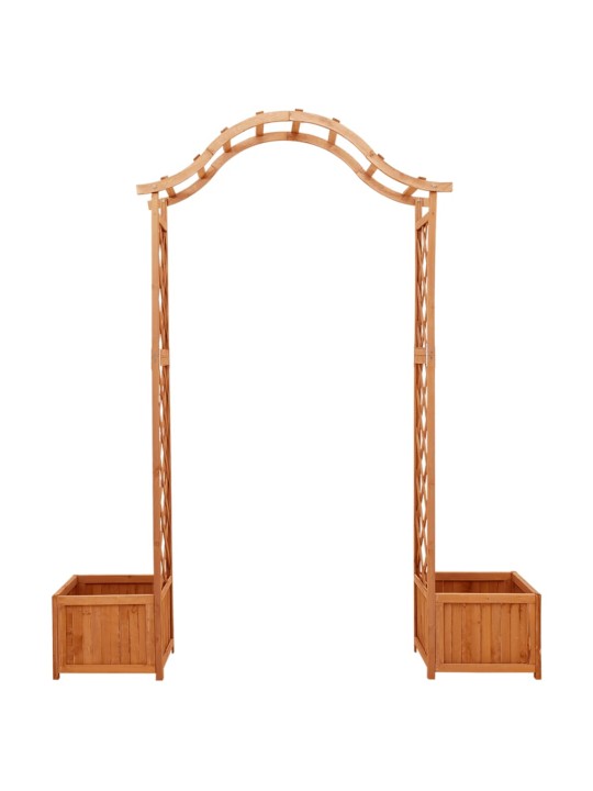 Dārza pergola ar puķu kasti, egles masīvkoks