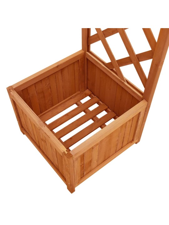 Dārza pergola ar puķu kasti, egles masīvkoks
