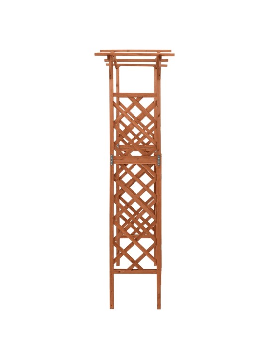 Pergola ar vārtiem, 116x40x204 cm, egles masīvkoks