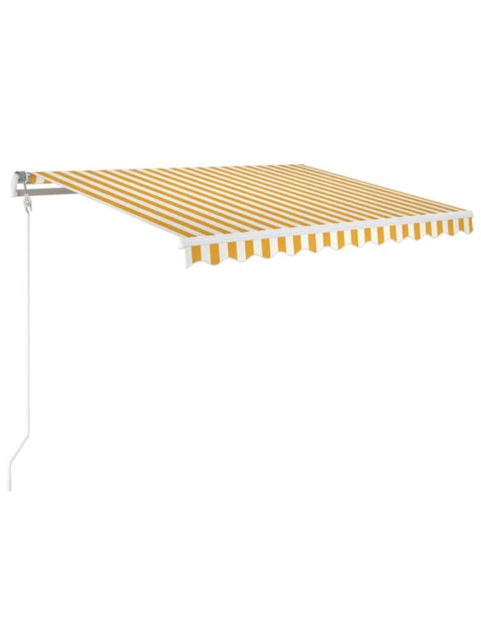 Izvelkama markīze, 350x250 cm, automātiska, dzeltena un balta