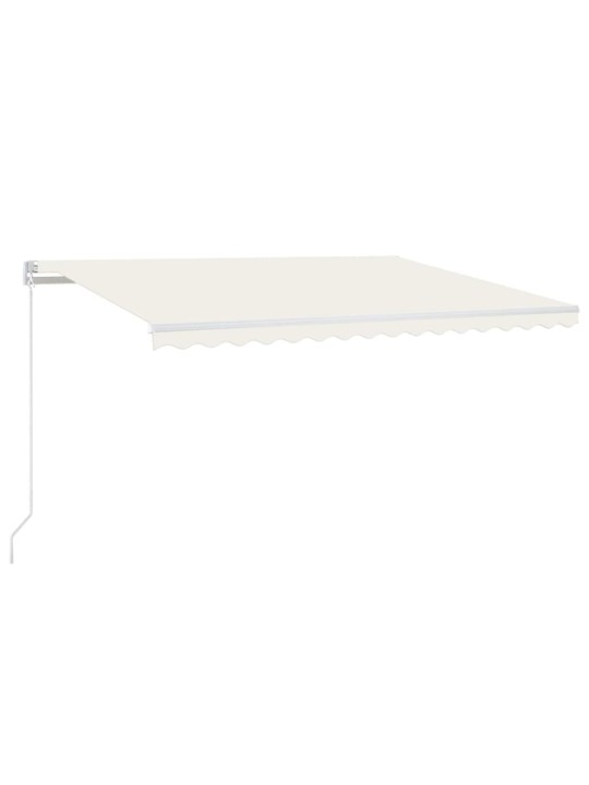 Izvelkama markīze ar led, 400x300 cm, manuāla, krēmkrāsas