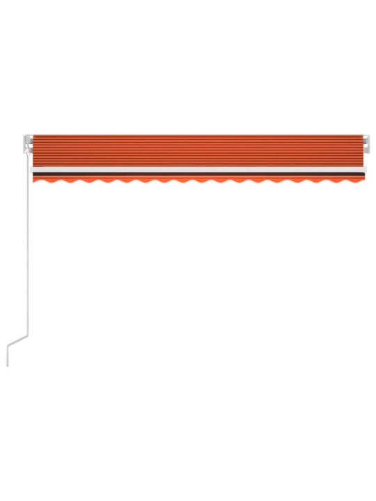 Izvelkama markīze ar led, 400x300 cm, oranža un brūna