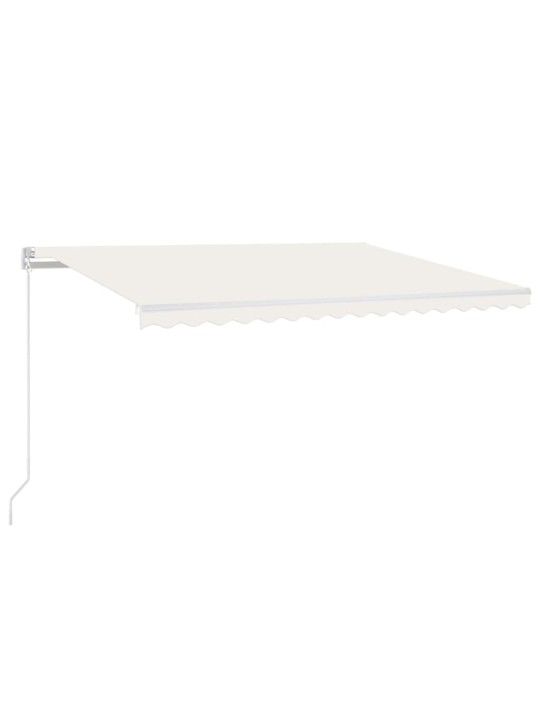 Izvelkama markīze ar LED, vēja sensoru, krēmkrāsas, 450x300 cm