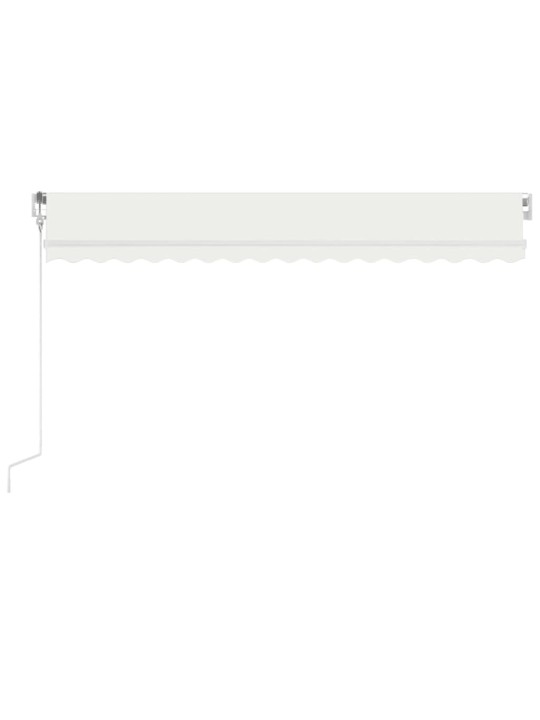 Izvelkama markīze ar LED, vēja sensoru, krēmkrāsas, 450x300 cm