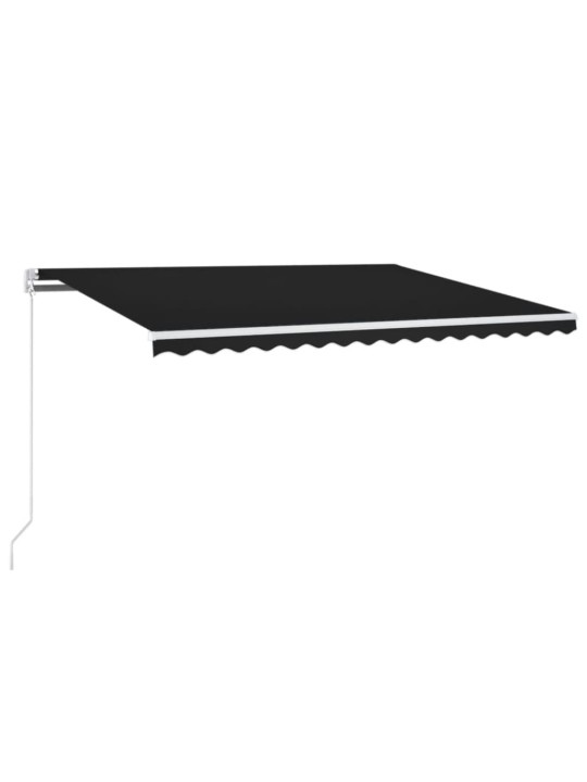 Izvelkama markīze ar led un vēja sensoru, pelēka, 450x300 cm