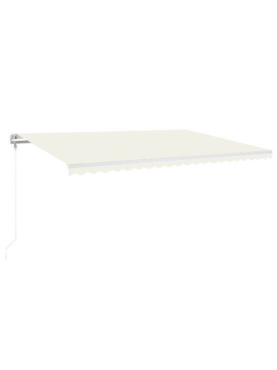Izvelkama markīze, LED, vēja sensors, krēmkrāsas, 500x300 cm