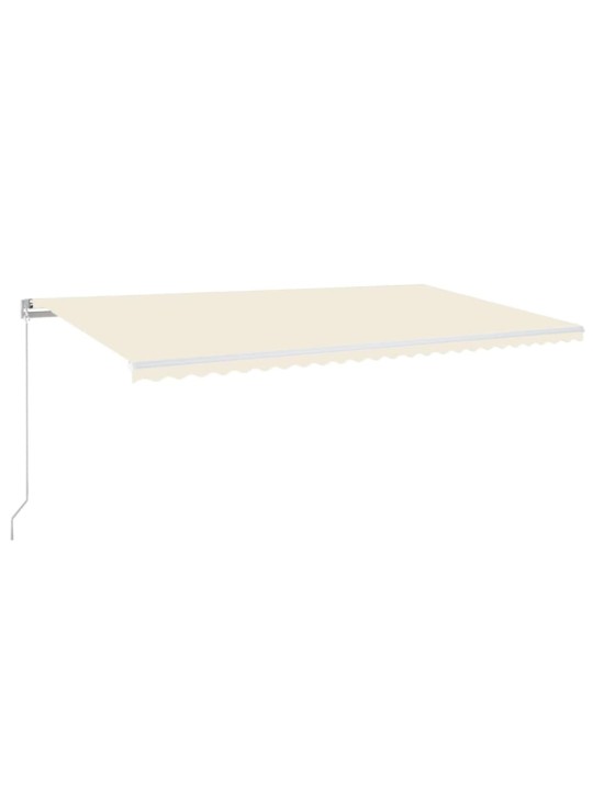 Izvelkama markīze ar led, manuāla, 600x300 cm, krēmkrāsas