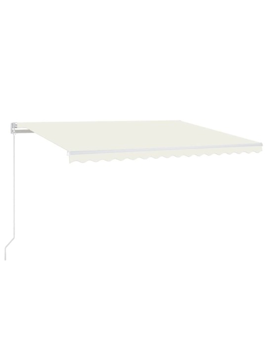 Izvelkama markīze ar LED, 400x350 cm, manuāla, krēmkrāsas
