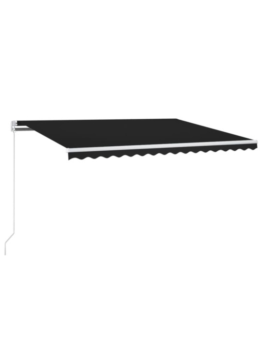 Izvelkama markīze ar led, 400x350 cm, manuāla, antracītpelēka