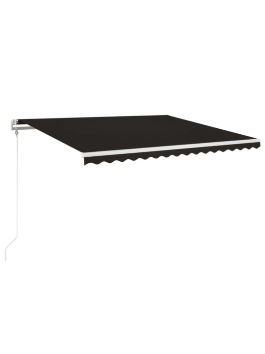 Izvelkama markīze ar led un vēja sensoru, pelēka, 400x350 cm