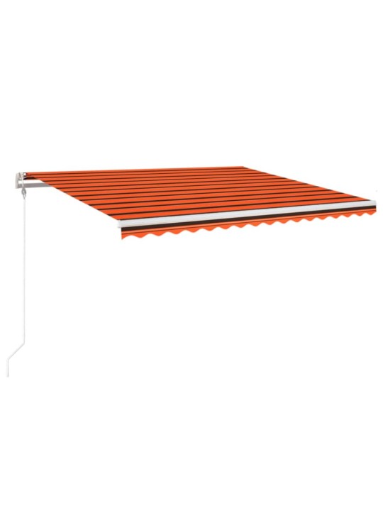 Izvelkama markīze, 450x350 cm, automātiska, oranža un brūna