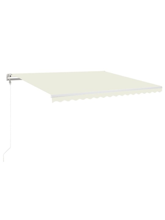 Izvelkama markīze ar led un vēja sensoru, 450x350cm, krēmkrāsas