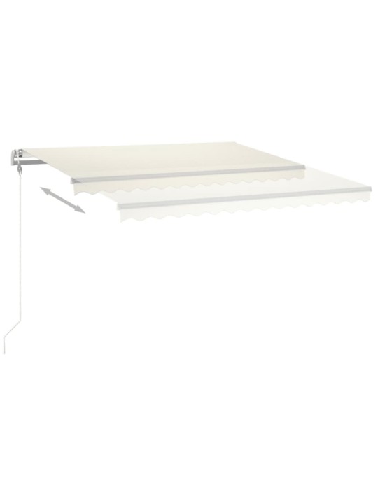 Izvelkama markīze ar led un vēja sensoru, 450x350cm, krēmkrāsas