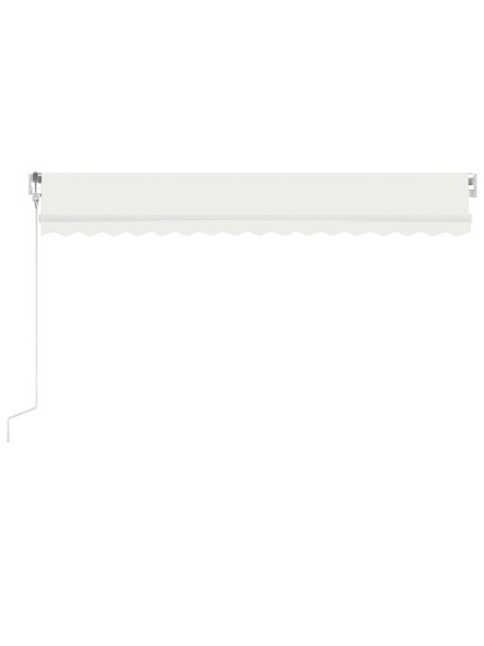 Izvelkama markīze ar led un vēja sensoru, 450x350cm, krēmkrāsas
