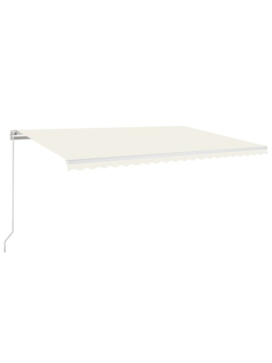 Izvelkama markīze ar led, 500x350 cm, manuāla, krēmkrāsas