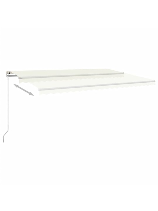 Izvelkama markīze ar led, 500x350 cm, manuāla, krēmkrāsas