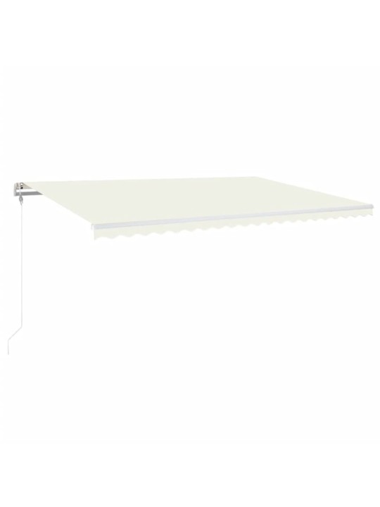 Markīze ar led un vēja sensoru, 500x350 cm, krēmkrāsas
