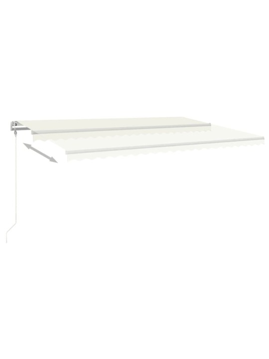 Markīze ar led un vēja sensoru, 500x350 cm, krēmkrāsas