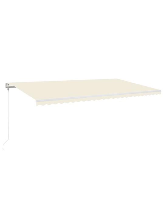 Izvelkama markīze ar led un vēja sensoru, krēmkrāsas, 600x350cm