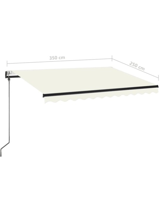 Izvelkama markīze, 350x250 cm, automātiska, krēmkrāsas