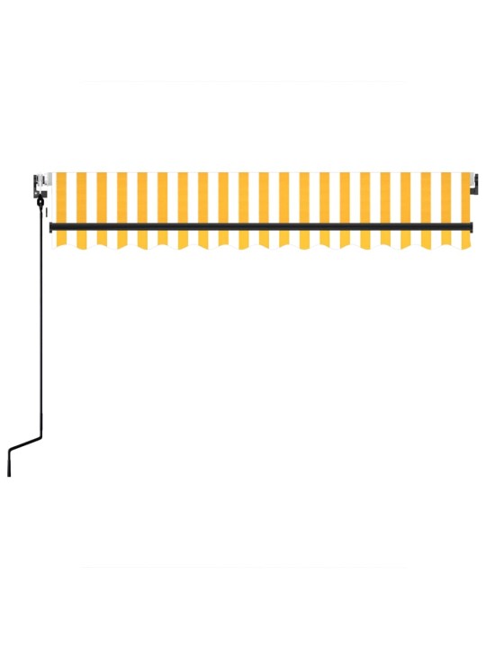 Izvelkama markīze, 350x250 cm, automātiska, dzeltena un balta