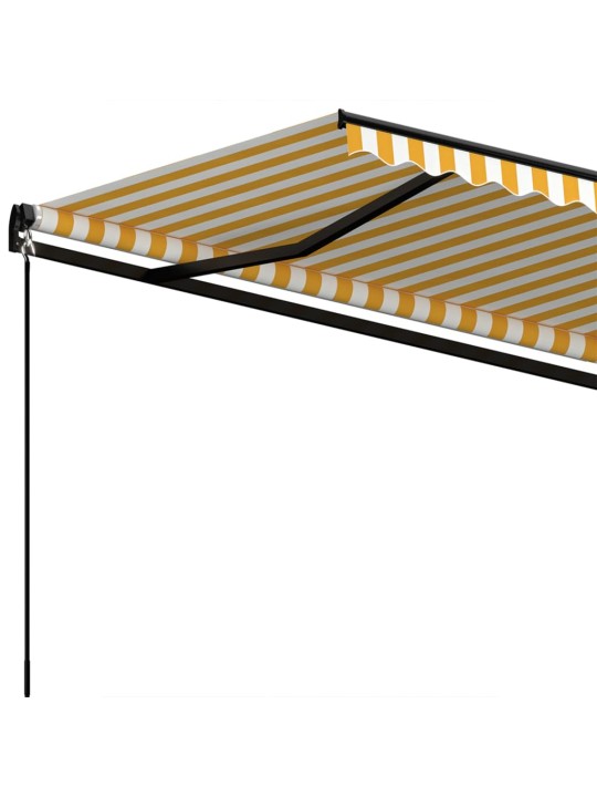 Izvelkama markīze, 350x250 cm, automātiska, dzeltena un balta