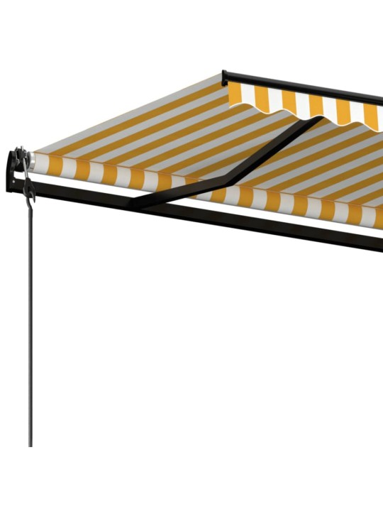 Izvelkama markīze, 450x300 cm, automātiska, dzeltena un balta