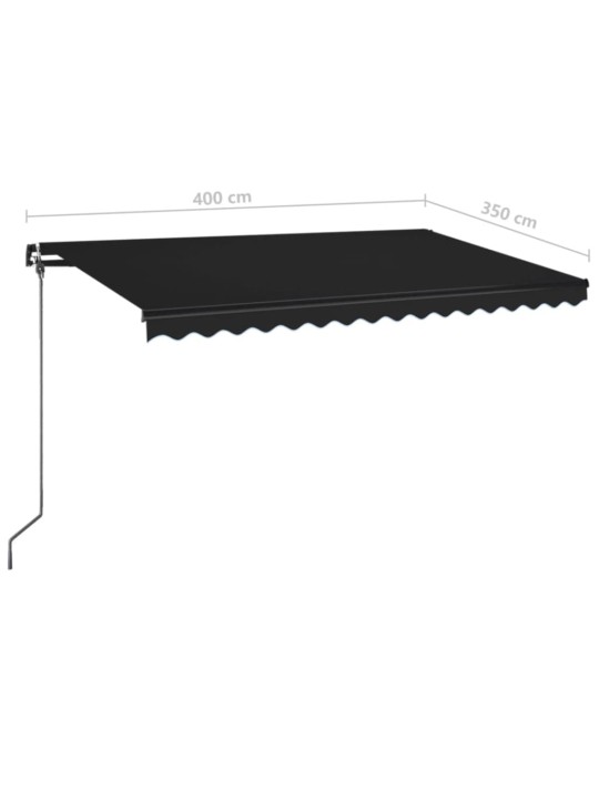 Izvelkama markīze, 400x350 cm, manuāla, pelēka