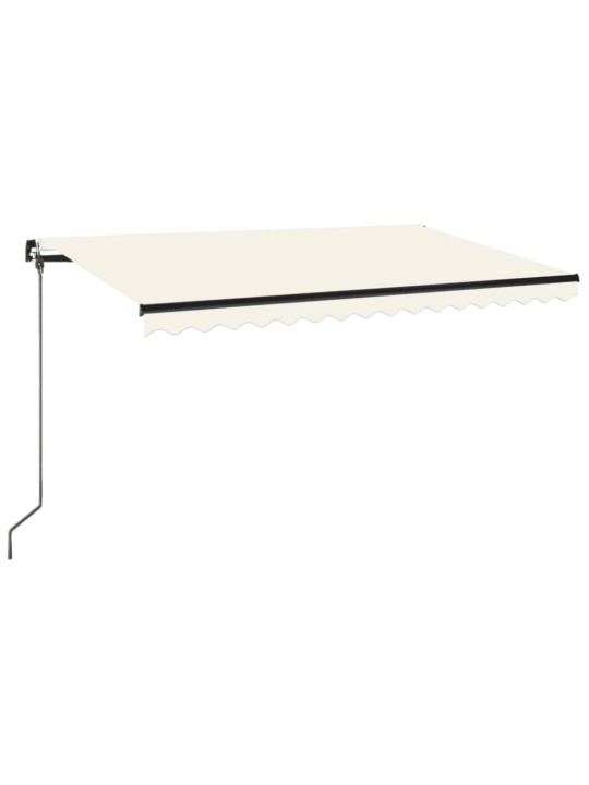 Izvelkama markīze ar LED, 400x350 cm, manuāla, krēmkrāsas