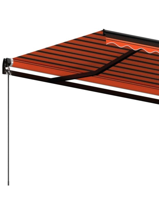 Izvelkama markīze, 450x350 cm, oranža un brūna
