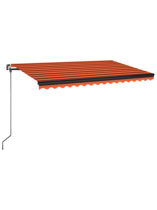 Izvelkama markīze ar led, 450x350 cm, oranža un brūna