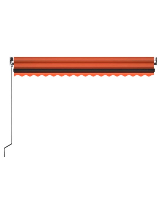 Izvelkama markīze ar led, 450x350 cm, oranža un brūna