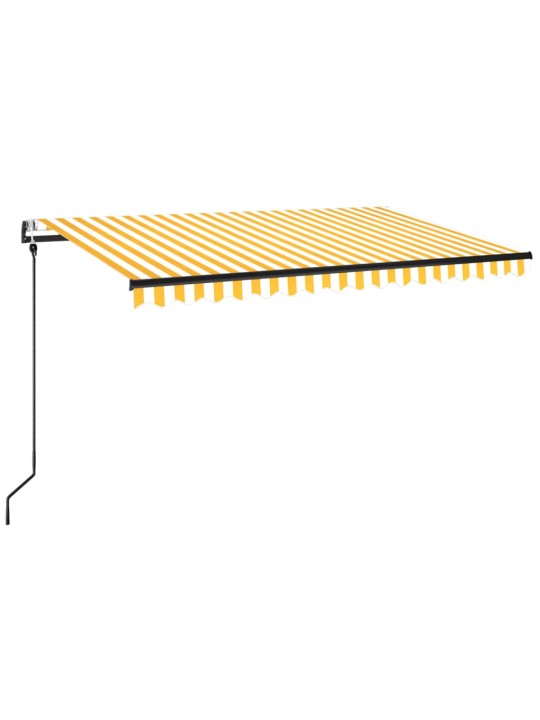 Izvelkama markīze, 450x350 cm, automātiska, dzeltena un balta