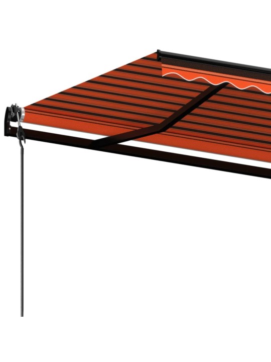 Izvelkama markīze, 450x350 cm, automātiska, oranža un brūna