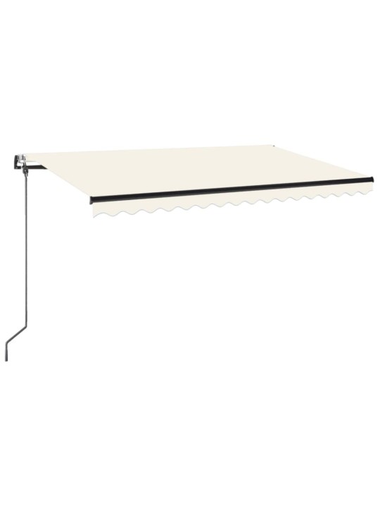 Izvelkama markīze ar led un vēja sensoru, 450x350cm, krēmkrāsas