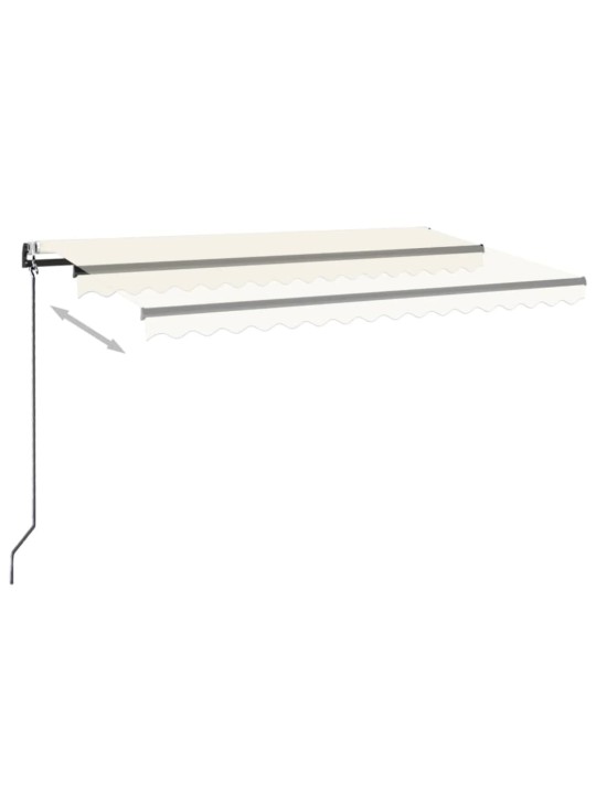 Izvelkama markīze ar led un vēja sensoru, 450x350cm, krēmkrāsas