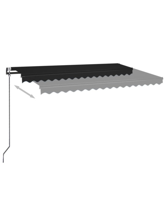 Izvelkama markīze, led, vēja sensors, antracītpelēka, 450x350cm